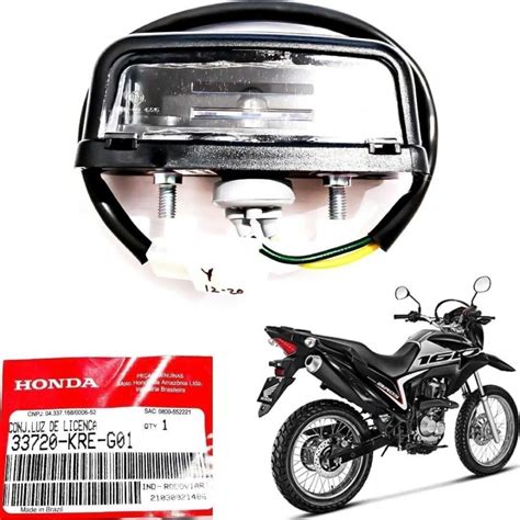 Lanterna Luz De Placa Licença Moto Xre 190 Nxr Bros 160 2016 2017 2018