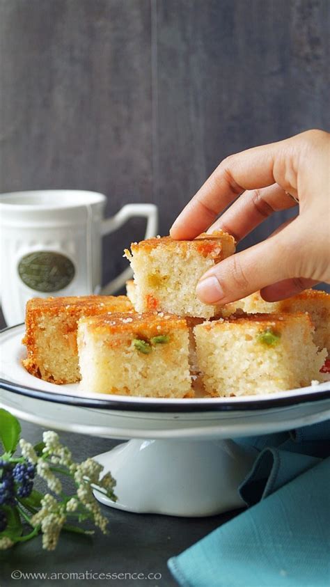 Rava Cake Sooji Cake Semolina Cake Eggless Aromatic Essence