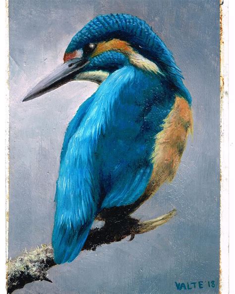 Artstation Kingfisher Oil Painting