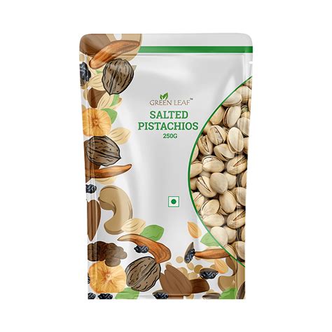 Salted Pistachios Gold Green Leaf