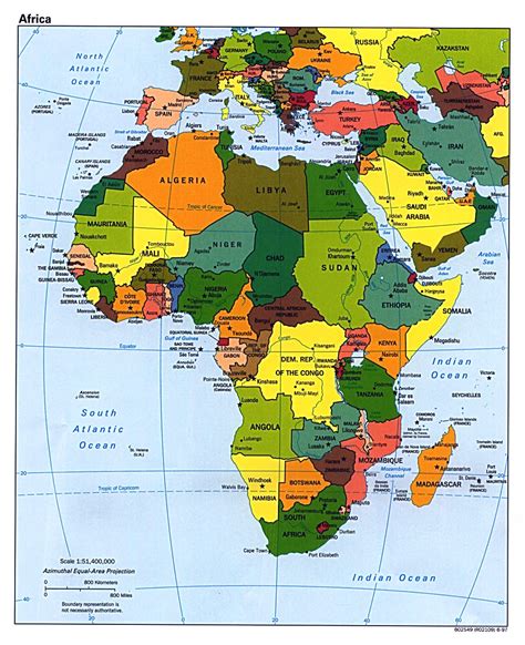 Detailed political map of Africa with capitals - 1997 | Africa ...