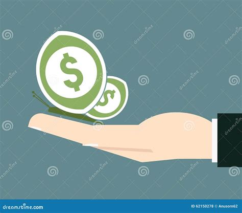 Businessman Hand Hold A Money Butterfly Freedom In Financial Man Stock