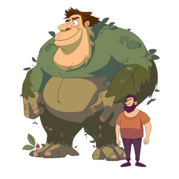 Giant Clipart Mash Up Of A Giant Monster And A Big Guy Cartoon Vector ...