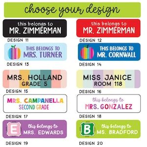 Teacher Labels, Teacher Book Labels, Waterproof School Labels ...