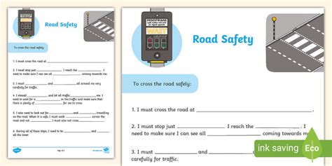 Road Safety Worksheet Twinkl