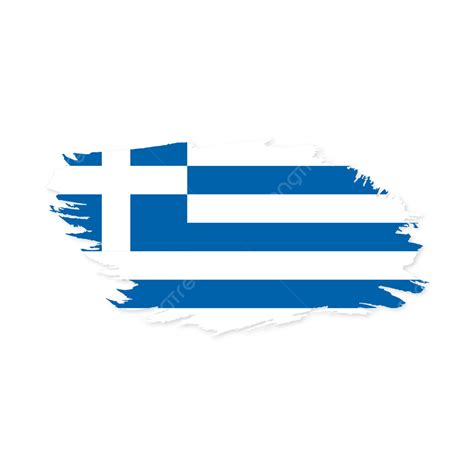 Greece Flag Brush Stroke Transparent Background Vector, Greece Day ...