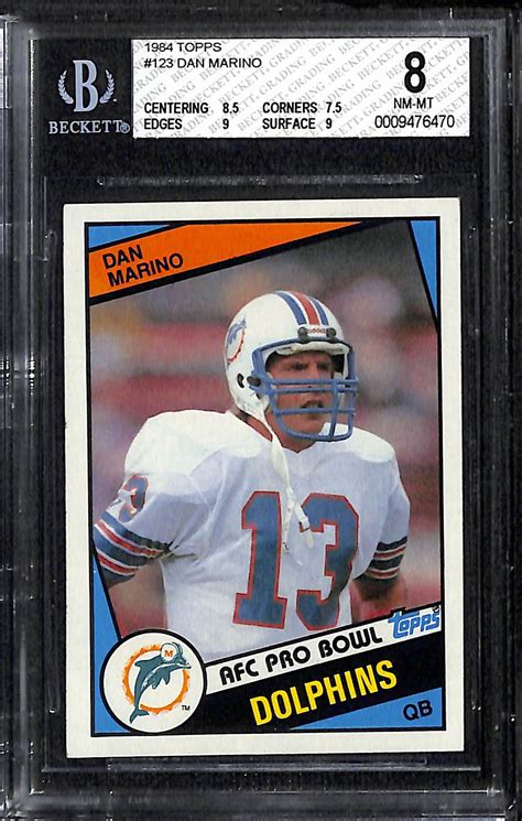 Lot Detail Lot Of 2 1984 Topps Dan Marino Graded Rookie Cards