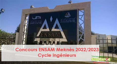 Ensam Mekn S Concours Ere Et Eme Ing Nieurs Supmaroc