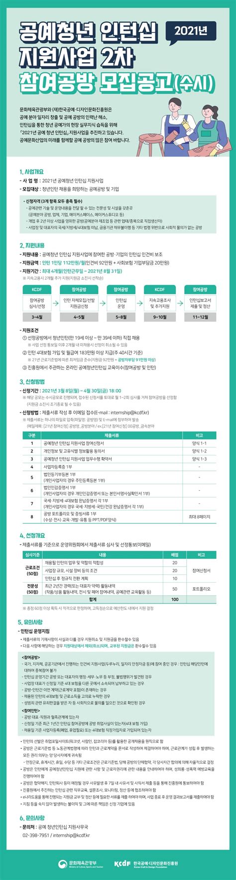 2021 공예청년 인턴십 지원사업 2차 참여공방 모집수시 네이버 블로그