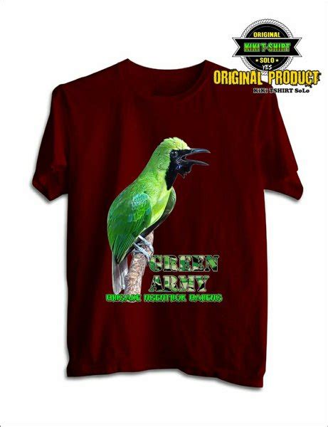 Jual Kaos Burung Cucak Ijo Green Army Di Lapak Kikitshirtsolo Bukalapak