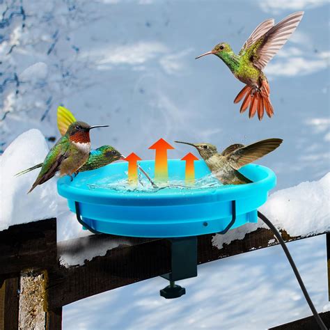 Amazon Wismoier Heated Bird Bath With Thermostatically Controlled