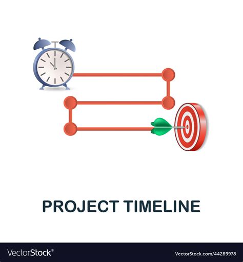 Project Timeline Icon 3d From Development Vector Image