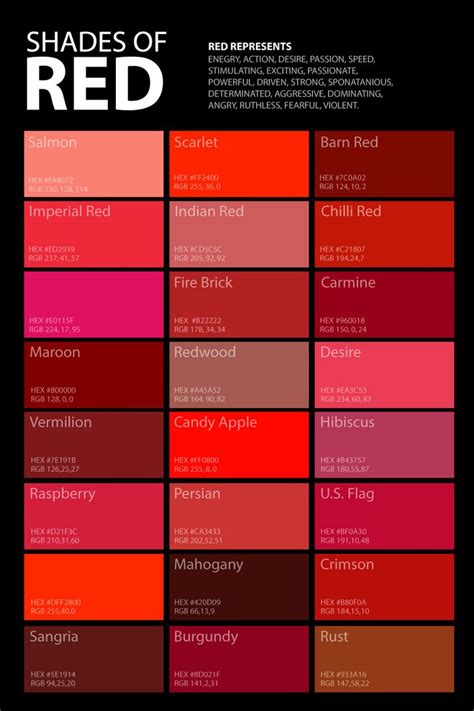 Картинки по запросу shades of red Shades of red color Red colour