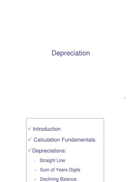 A Comprehensive Guide to Depreciation Methods: Straight Line, Sum of Years Digits, Declining ...