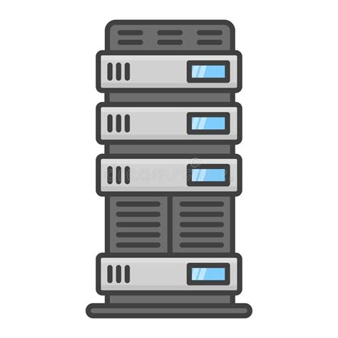 Icono De Servidor De Alojamiento Web Para Almacenamiento De Datos Y