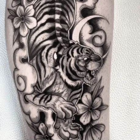 Striking Tiger Tattoo Design Ideas For Your Leg Make A Bold Statement