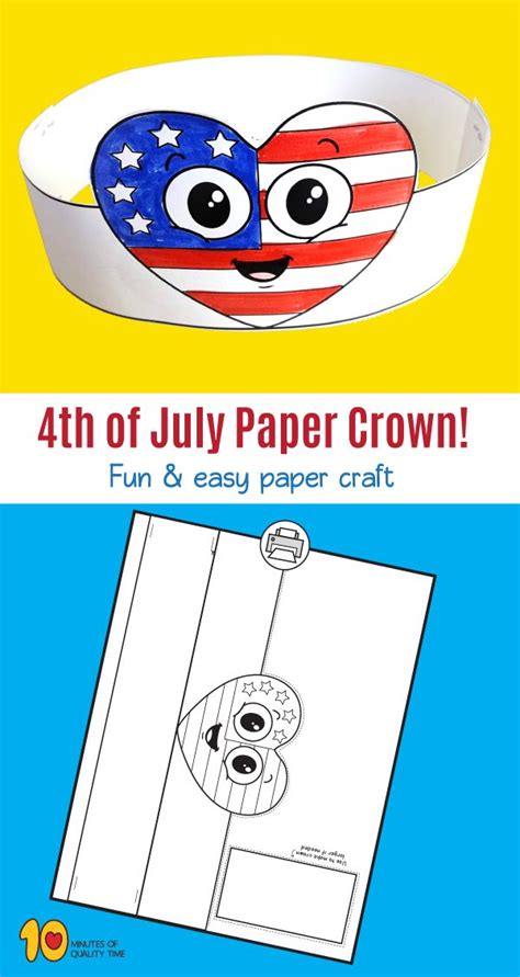 4th Of July Paper Crown Crafts For Seniors Thanksgiving Crafts July