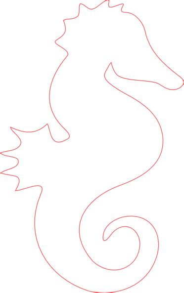 Seahorse Outline Template Clipart Best