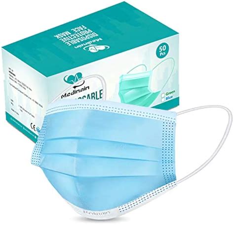 Medinain 3 Ply Disposable Built IN Nose Pin Particle Filtration