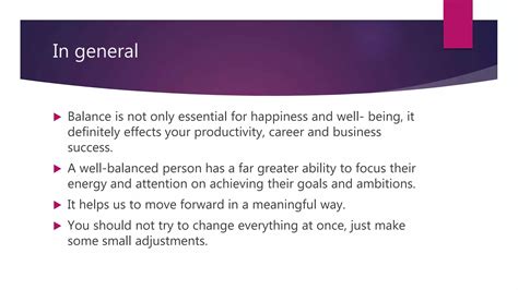 How To Balance Your Life Ppt