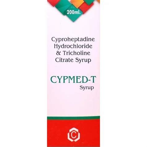 Cyproheptadine HCL Tricholine Citrate Syrup Packaging 200 ML At Rs