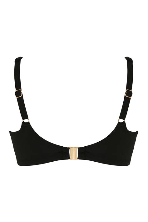India Chains Cut Out Cami Bikini Top In Black Pour Moi