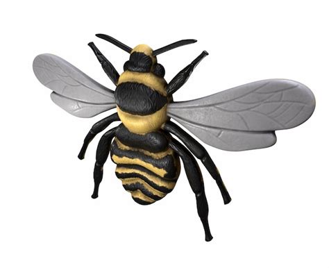 Abeja melífera apis mellifera renderizada en 3d Foto Premium