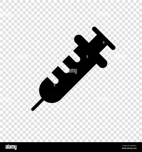 Syringe Silhouette Icon Injection Icon Editable Vector Stock Vector