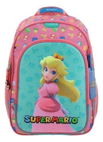 Mochila Grande Escolar Chenson Original Princess Peach Mario Bros