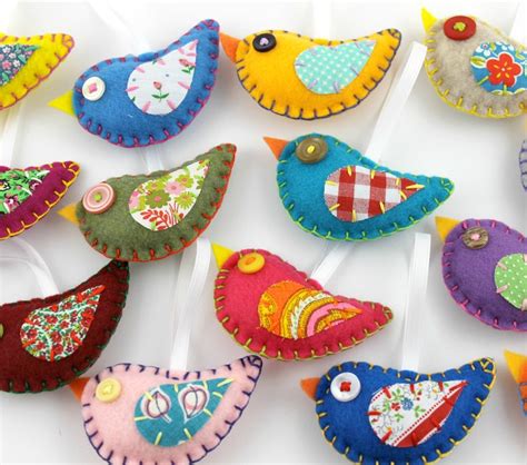 Felt Bird Ornament Pattern Pdf Pattern Bird Design Digital Etsy