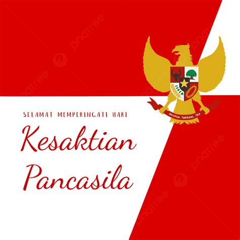 Background Ilustrasi Latar Belakang Sederhana Untuk Hari Kesaktian Pancasila Dengan Bendera