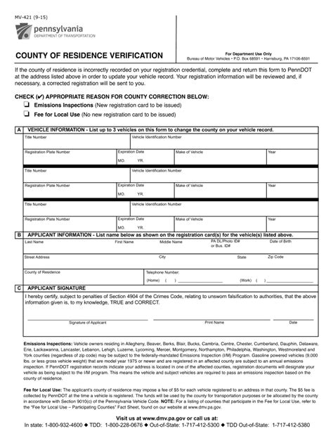 Penndot 421 Form Fill Online Printable Fillable Blank PdfFiller