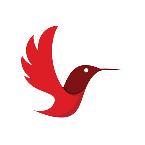 Simple 3d Red Bird Logo Vector 12486279 Vector Art At Vecteezy