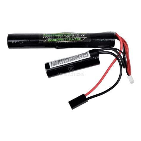 Batteria Softair Fuel NUNCHUCK LI ION 11 1v 3000mAh 10C Mini Tamiya