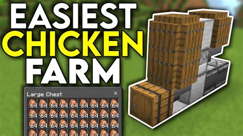 Best EASY Chicken Farm For Minecraft 1 20 Minecraft Bedrock YouTube