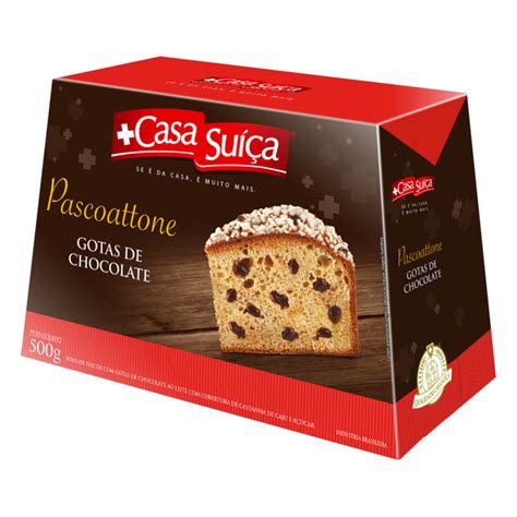 Pascoattone Casas Suica 500g Gotas Chocolate é aqui na Barcelos