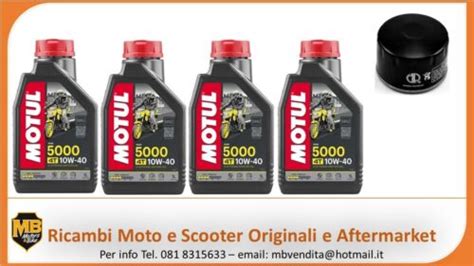 KIT TAGLIANDO BMW K 1200 GT 2000 2005 OLIO MOTUL 5000 10W40 FILTRO