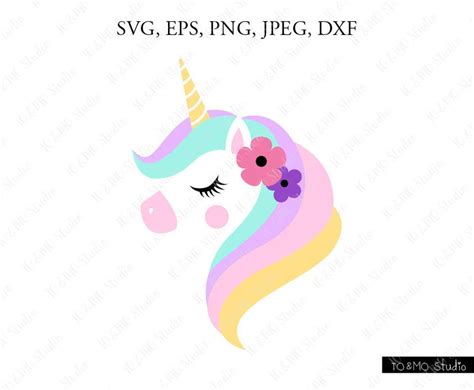 Unicornio Svg Cabeza De Unicornio Svg Imágenes Prediseñadas Etsy México