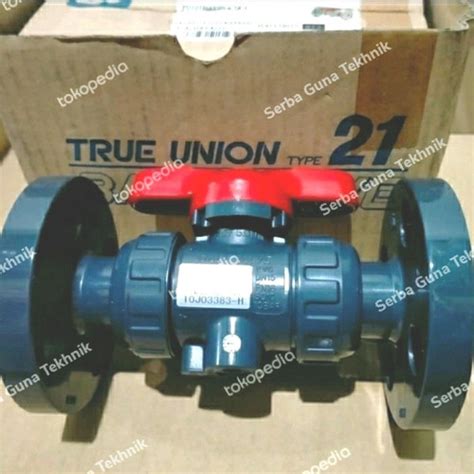 Jual Ball Valve Pvc Inch Double Union Flange Jis K Stop Kran Water