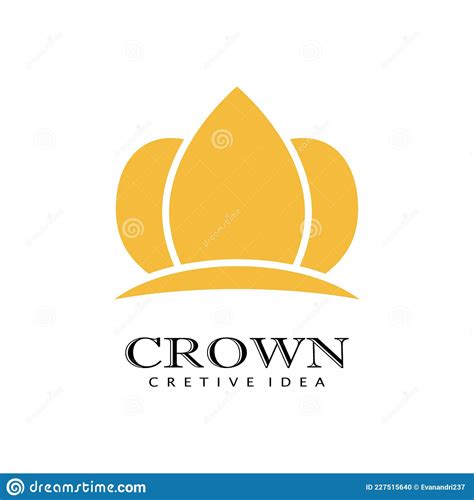 Royal King Queen Crown Elegant Luxury Logo Design Stock Vector