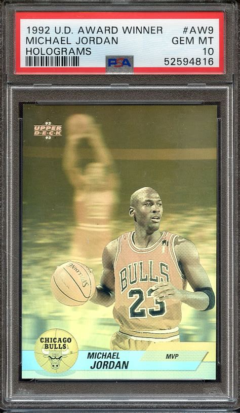 Lot Detail 1992 UPPER DECK AWARD WINNER HOLOGRAM AW9 MICHAEL JORDAN