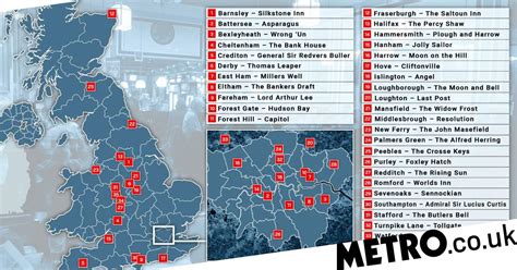 Map Shows The 35 Wetherspoons Pubs Up For Sale Across Uk Uk News