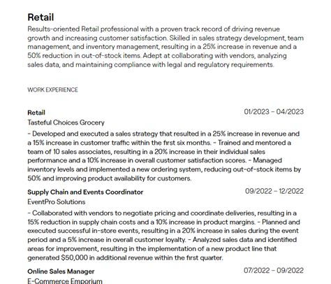 4 Retail Resume Examples With Guidance