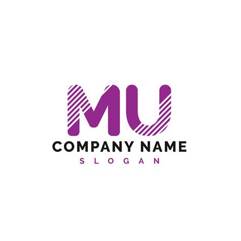 Mu Letter Logo Design Mu Letter Logo Vector Illustration Vector