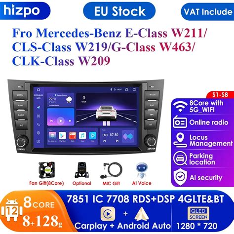 4g Lte Carplay Android Car Radio Gps For Mercedes Benz E Class W211