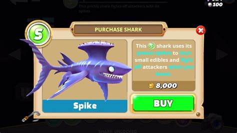 Hungry Shark World Spike Shark Maxing And Gameplay Youtube