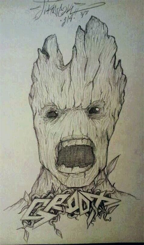 Groot Draw By Stikbreak Marvel Drawings Avengers Drawings Marvel Art