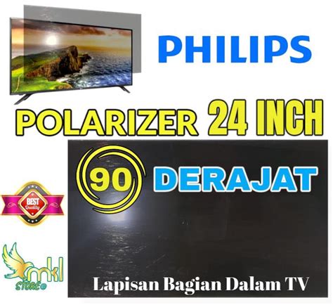 Polaris Polarizer Lcd Led Inch Derajat Pelapis Plastik Film