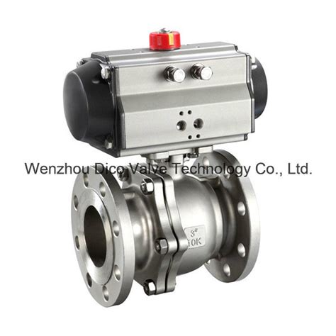 2 Flanged Ball Valve Pneumatic Floating Ball Valve With Iso Pad China Flange Ball Valve And