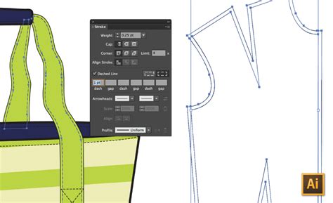 How to Draw Stitching & Seam Allowance in Illustrator (accurately!)